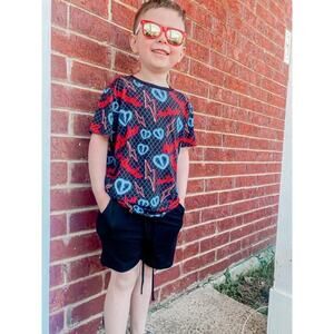 Heartbreaker Tee + Shorts Bamboo Daywear set 2T